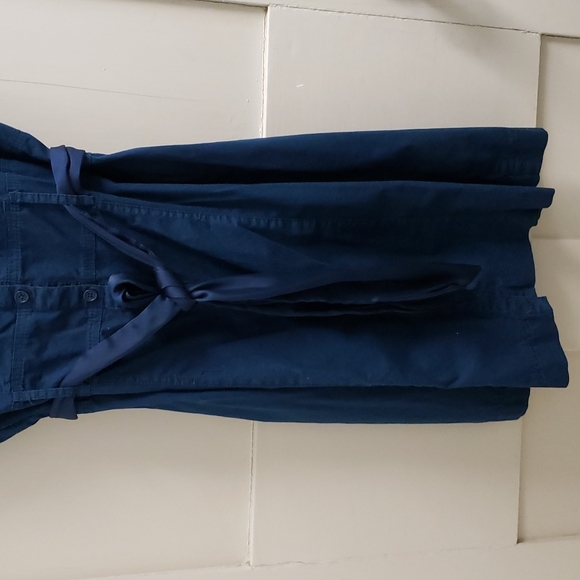 Dynamite women's SM blue button down dress with belt - Picture 6 of 8